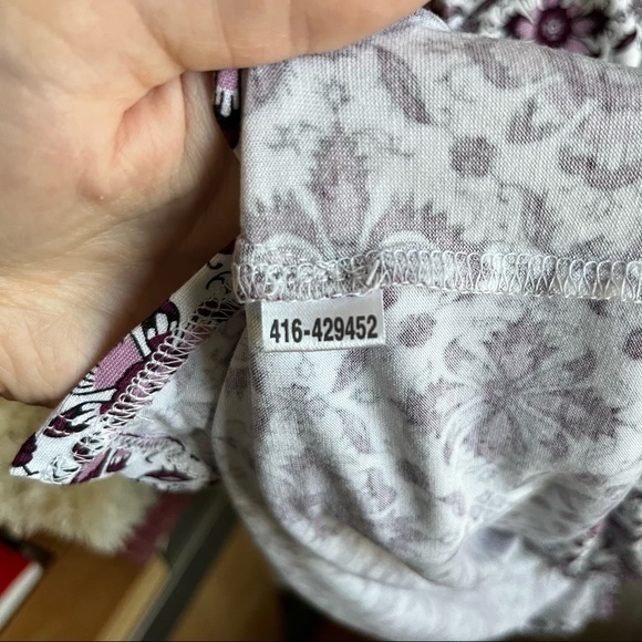 Loft Purple and White Floral Tie Waist Dress Size XS - Picture 7 of 9